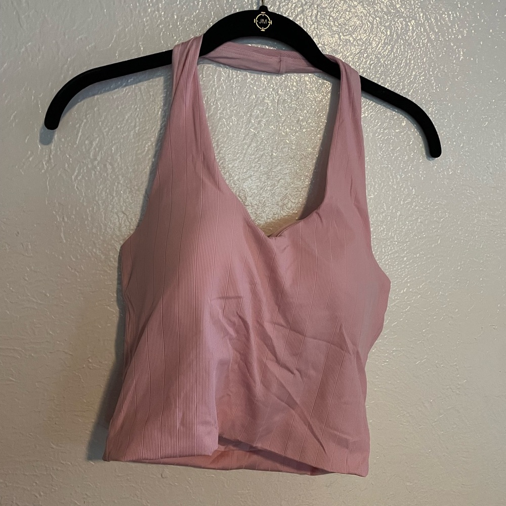 Klassy Network crop halter top with built in bra - M